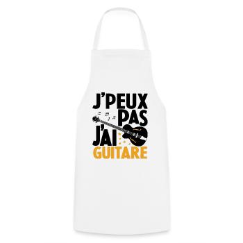 Je Peux Pas J'ai Guitare Drôle Guitare - Tablier de cuisine - blanc - Devant - AI Model Male 185 dark (185cm)