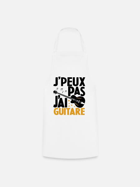 Je Peux Pas J'ai Guitare Drôle Guitare - Tablier de cuisine - blanc
