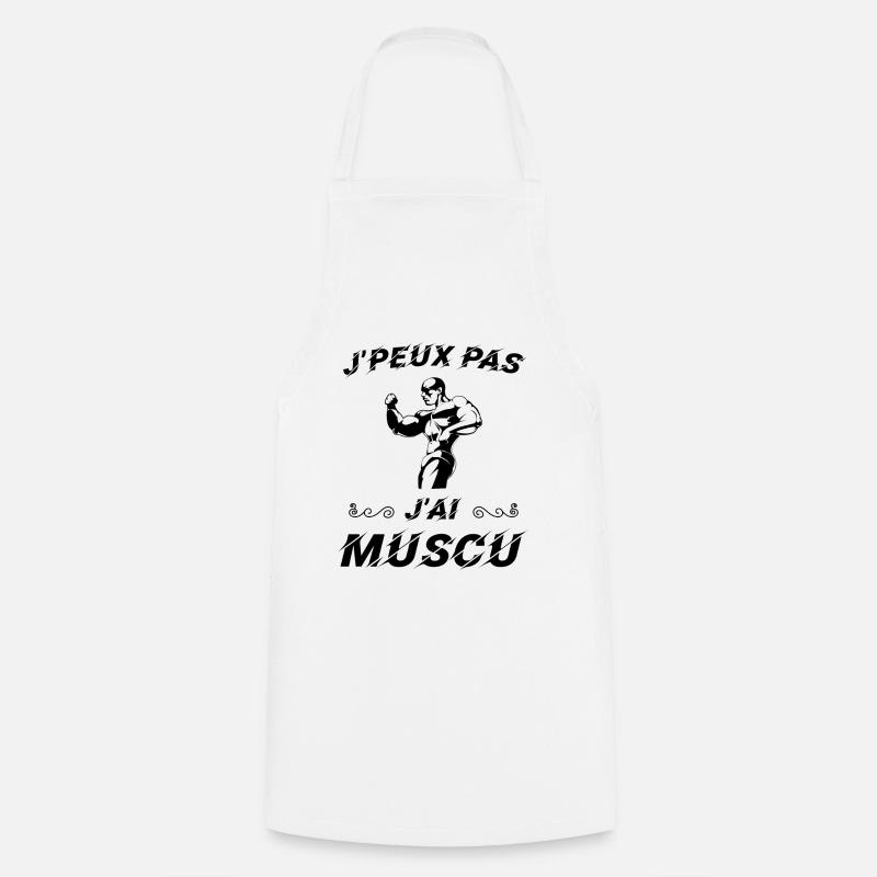 J peux pas j ai muscu - Tablier de cuisine - blanc
