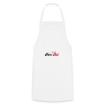 Pére Fect - Tablier de cuisine - blanc - Devant - AI Model Male 185 dark (185cm)
