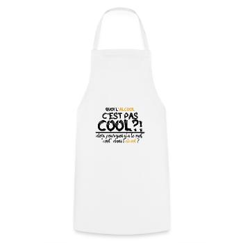 quoi l alcool c est pas cool - Tablier de cuisine - blanc - Devant - AI Model Male 185 dark (185cm)