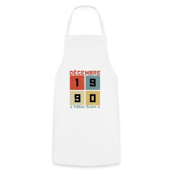 cadeau DÉCEMBRE 1990 ÉDITION LIMITÉE - Tablier de cuisine - blanc - Devant - AI Model Male 185 dark (185cm)