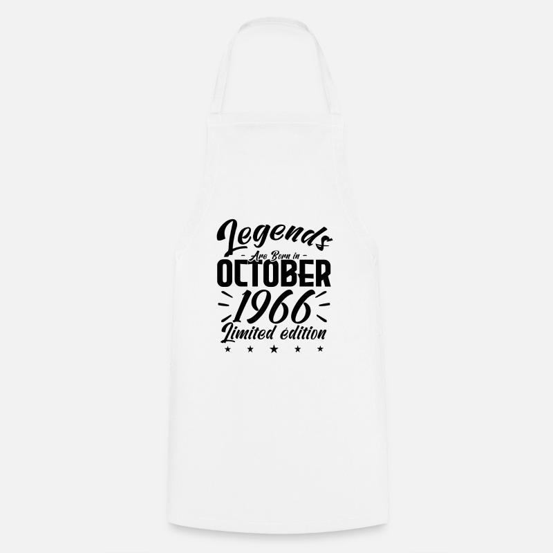 LEGENDS ARE BORN IN OCTOBER 1966 anniversary gift - Tablier de cuisine - blanc