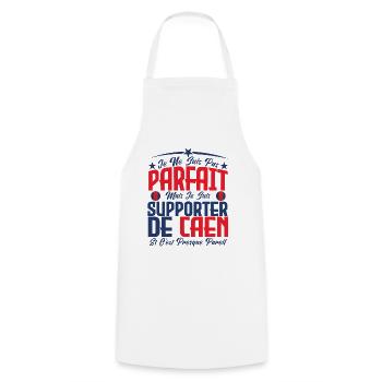 je ne suis pas parfait, supporteur de Caen. - Tablier de cuisine - blanc - Devant - AI Model Male 185 dark (185cm)