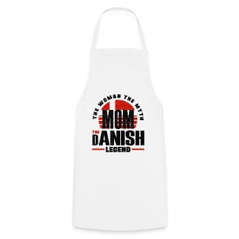 Denmark Danish Denmark Flag Mother - Cooking Apron - white - Front - AI Model Male 185 dark (185cm)