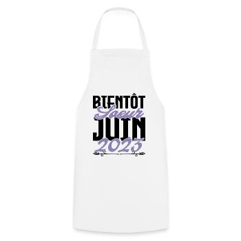 Annonce grossesse. bientôt Sœur Juin 2023.soeur - Tablier de cuisine - blanc - Devant - AI Model Male 185 dark (185cm)