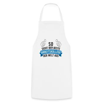 Bester Arbeitskollege Spruch Geschenk Herren - Kochschürze - Weiß - Vorne - AI Model Male 185 dark (185cm)