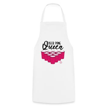 Beer Pong Queen Bier Pong Lustiges Geschenk - Kochschürze - Weiß - Vorne - AI Model Male 185 dark (185cm)