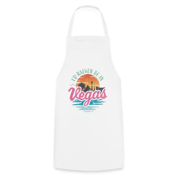 I'd rather be in Vegas - Cooking Apron - white - Front - AI Model Male 185 dark (185cm)