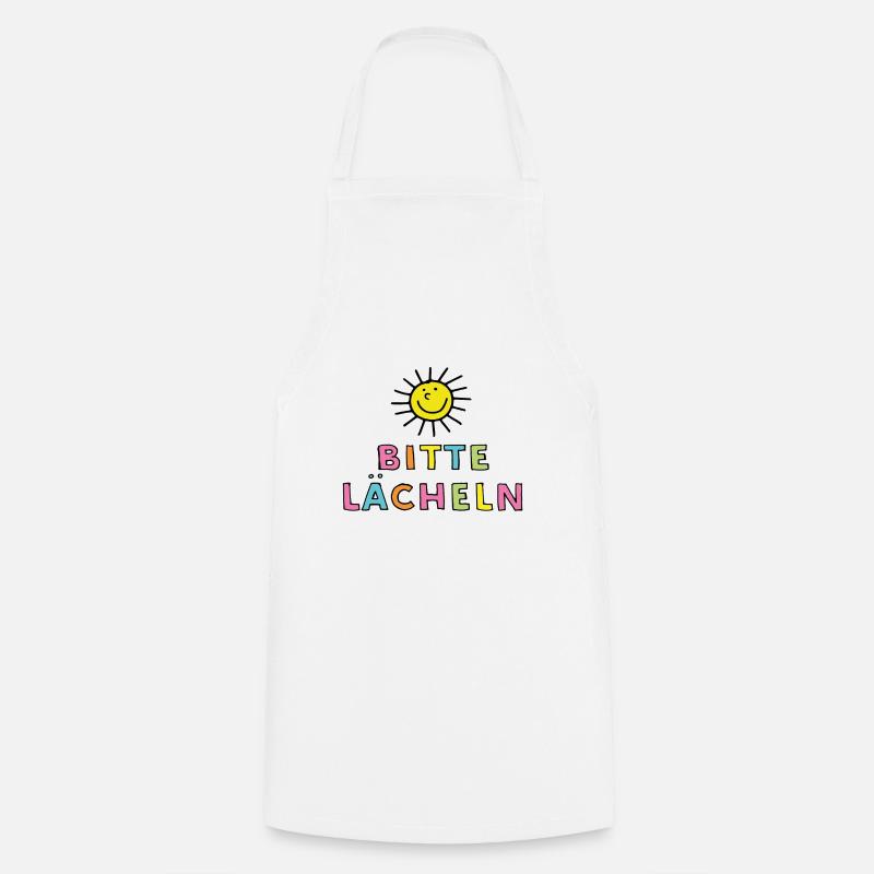 Bitte lächeln - Kochschürze - Weiß