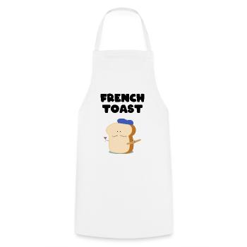 French Toast France poor knight french bread - Cooking Apron - white - Front - AI Model Male 185 dark (185cm)