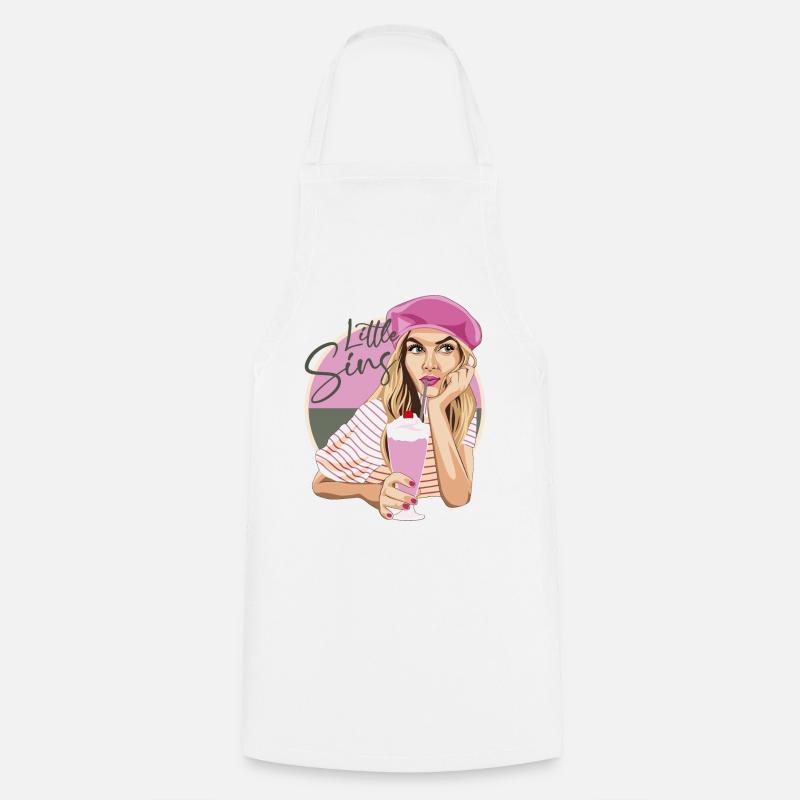 Petits péchés - Tablier de cuisine - blanc