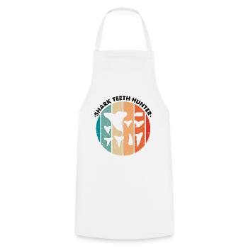 Paleontologist Designs Fossil Hunter Student - Cooking Apron - white - Front - AI Model Male 185 dark (185cm)