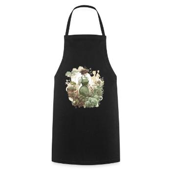 Dans le potager - Tablier de cuisine - noir - Devant - AI Model Male 185 dark (185cm)