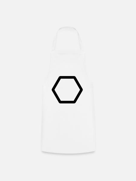 Hexagon - Kochschürze - Weiß