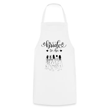 Bride to Be - Bachelorette JGA - Cooking Apron - white - Front - AI Model Male 185 dark (185cm)