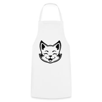 Cat Cats Cat Lady Cat Lover Cat Face - Cooking Apron - white - Front - AI Model Male 185 dark (185cm)