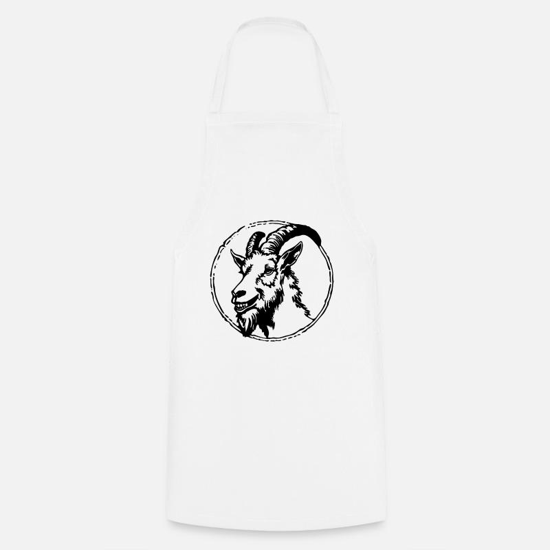 Chèvre Capricorne Chèvre - Tablier de cuisine - blanc