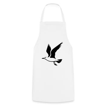 Mouette - Tablier de cuisine - blanc - Devant - AI Model Male 185 dark (185cm)