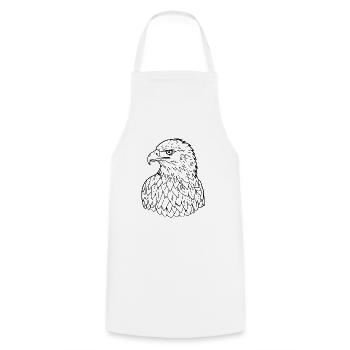 Eagle Eagle Head - Cooking Apron - white - Front - AI Model Male 185 dark (185cm)