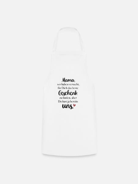 Mama - Geschenk - Kochschürze - Weiß