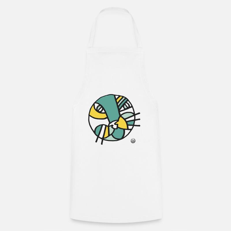 CIRCLE CAT - Kochschürze - Weiß