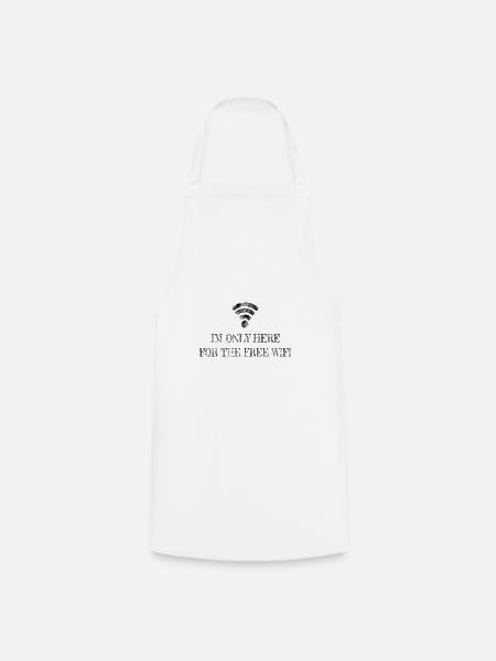 Free Wifi - Kochschürze - Weiß