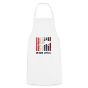 scuba diving scuba diver - Cooking Apron - white - Front - AI Model Male 185 dark (185cm)