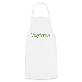 Vegetarian - Cooking Apron - white - Front - AI Model Male 185 dark (185cm)