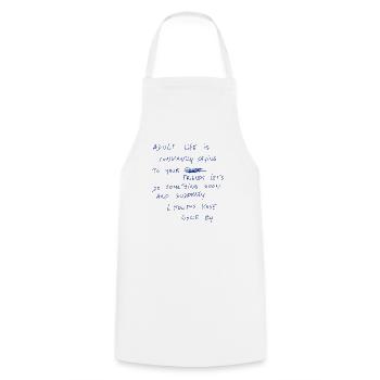 Adult Life Is Constantly Saying To Your Friends… - Cooking Apron - white - Front - AI Model Male 185 dark (185cm)