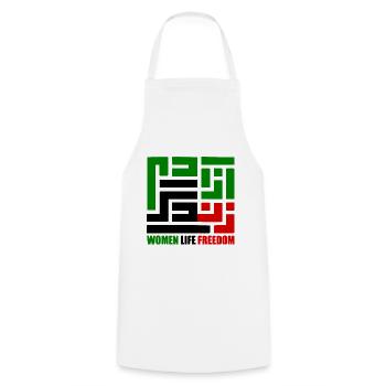 Women life freedom - Tablier de cuisine - blanc - Devant - AI Model Male 185 dark (185cm)