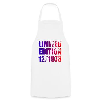 51e anniversaire Edition limitée 12/1973 - Tablier de cuisine - blanc - Devant - AI Model Male 185 dark (185cm)