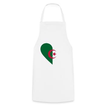 Algeria Heart - Kochschürze - Weiß - Vorne - AI Model Male 185 dark (185cm)