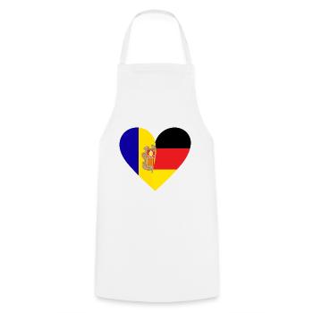 Andorra Germany Heart - Kochschürze - Weiß - Vorne - AI Model Male 185 dark (185cm)