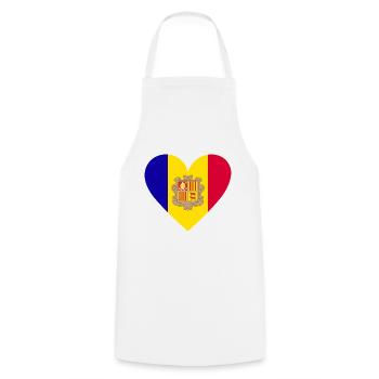 Andorra Heart - Kochschürze - Weiß - Vorne - AI Model Male 185 dark (185cm)