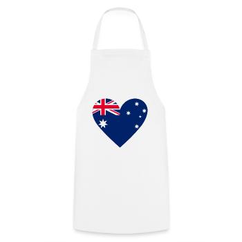 Australia Heart - Kochschürze - Weiß - Vorne - AI Model Male 185 dark (185cm)