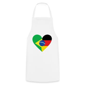 Bralemao Heart - Kochschürze - Weiß - Vorne - AI Model Male 185 dark (185cm)