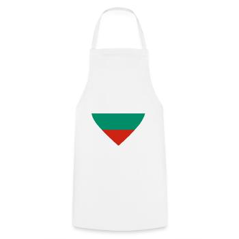 Bulgaria Heart - Cooking Apron - white - Front - AI Model Male 185 dark (185cm)