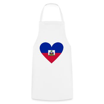 Cœur d’Haïti - Tablier de cuisine - blanc - Devant - AI Model Male 185 dark (185cm)