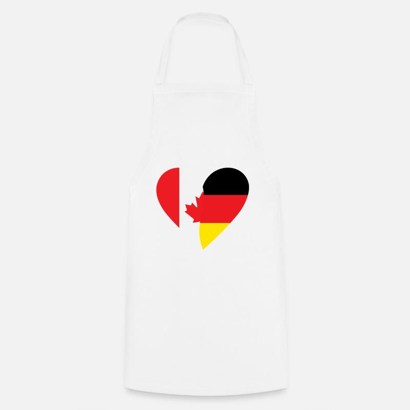 Canada Germany Heart - Kochschürze - Weiß