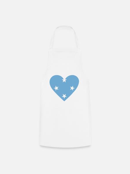 Micronesia Heart - Kochschürze - Weiß