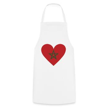 Morocco Heart - Cooking Apron - white - Front - AI Model Male 185 dark (185cm)