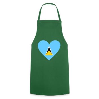 Saint Lucia - Cooking Apron - green - Front - AI Model Male 185 dark (185cm)