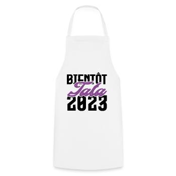 Cadeau Annonce grossesse bientôt Tata 2023. Tante. - Tablier de cuisine - blanc - Devant - AI Model Male 185 dark (185cm)