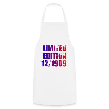 35e anniversaire Edition limitée 12/1989 - Tablier de cuisine - blanc - Devant - AI Model Male 185 dark (185cm)