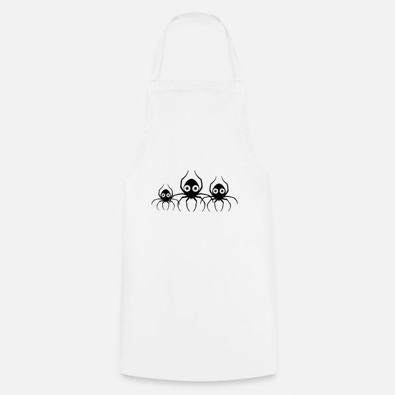 Araignées,Famille d’araignées,Araignée,Famille,Trio - Tablier de cuisine - blanc