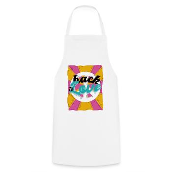 Peace - Cooking Apron - white - Front - AI Model Male 185 dark (185cm)