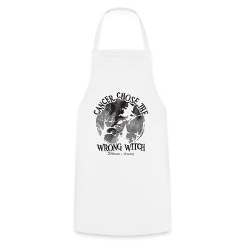 Cancer Chose The Wring Witch Skin Cancer - Cooking Apron - white - Front - AI Model Male 185 dark (185cm)