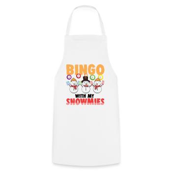 Bingo With My Snowmies Funny Snowman - Cooking Apron - white - Front - AI Model Male 185 dark (185cm)