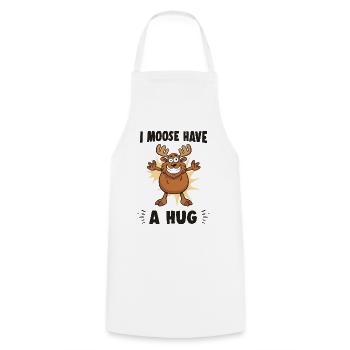 I Moose Have A Hug Umarmung Kuscheln Lustig Elch - Kochschürze - Weiß - Vorne - AI Model Male 185 dark (185cm)
